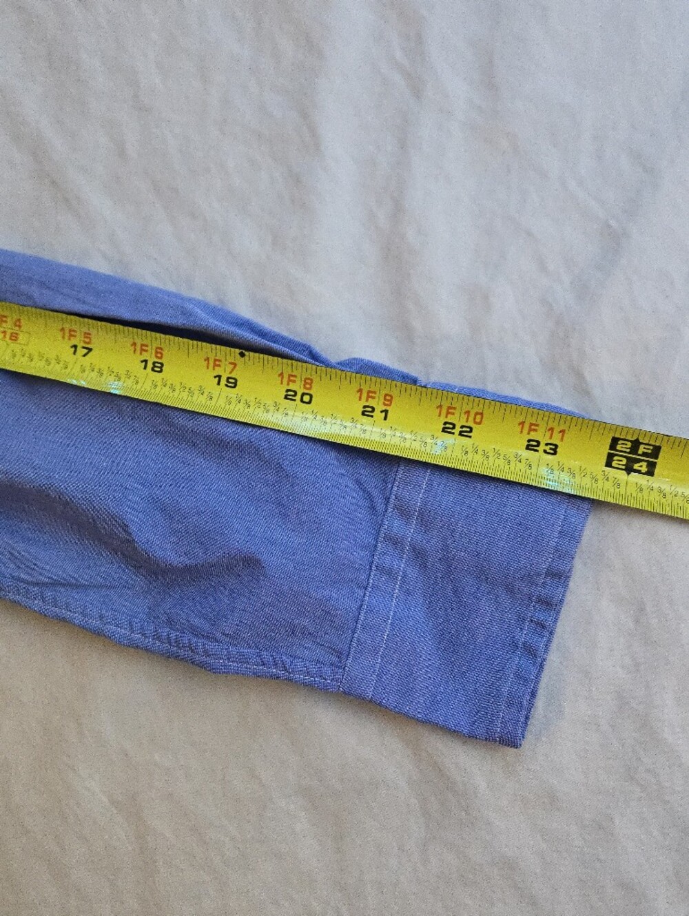 Ralph Lauren Button-Down Shirt Blue Slim Fit Cotton Stretch EB3 - Picture 5 of 9